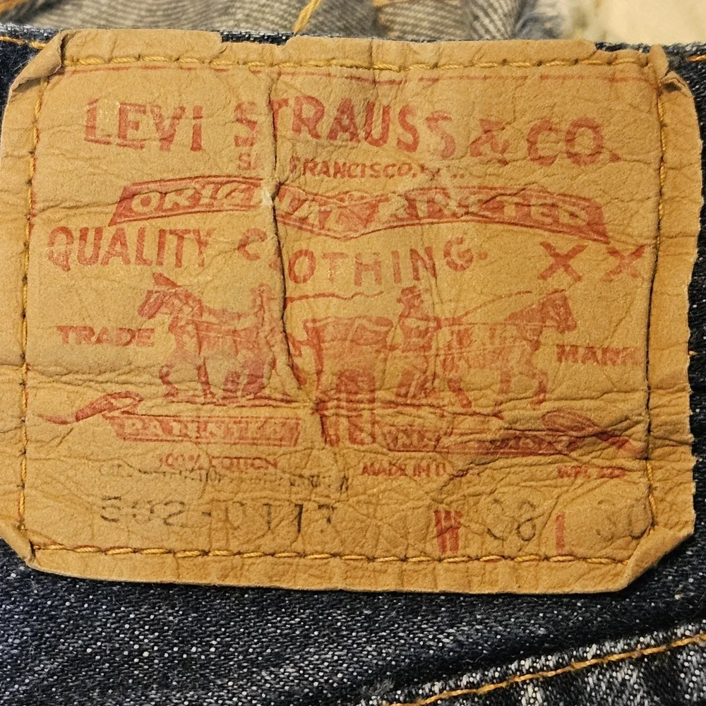 Vintage 60s Levi's 502 Jean Selvedge 36x30 FIT 36X27 Dark Rare #16 Button